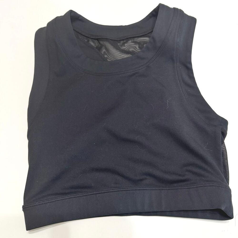 Jo+Jax Black Mesh Racerback Dance Crop Top Adult XXS XXSA